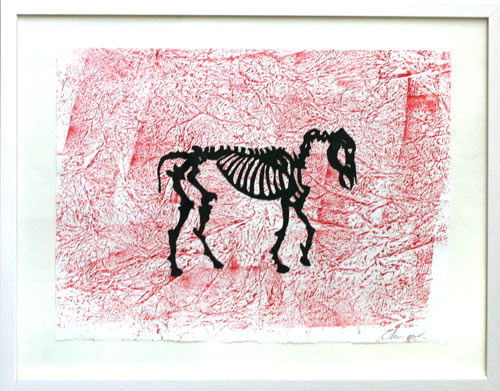 Black Horse on Red