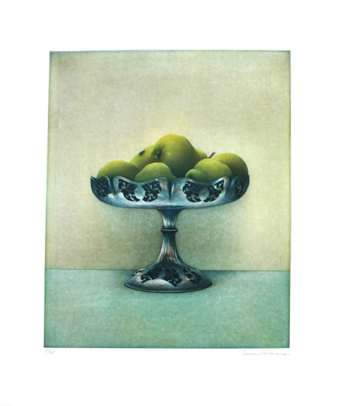 Pears in a Silver Bowl
