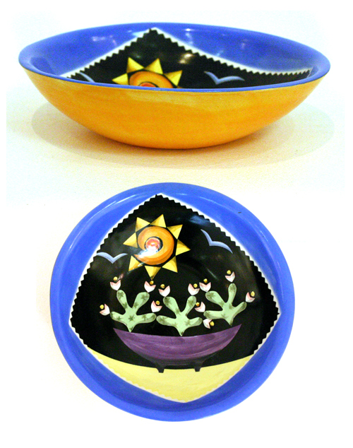 Blue Flowered Bowl