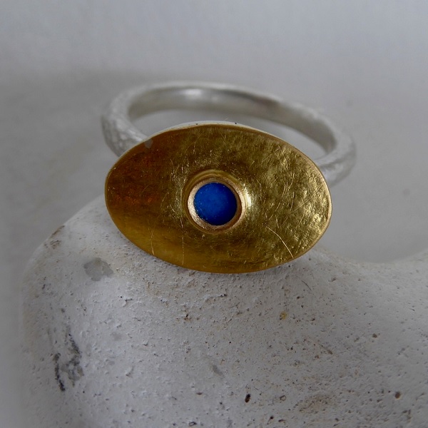 Blue Gold Ring 