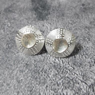 Large Bright Closed Limpet Stud Earrings 