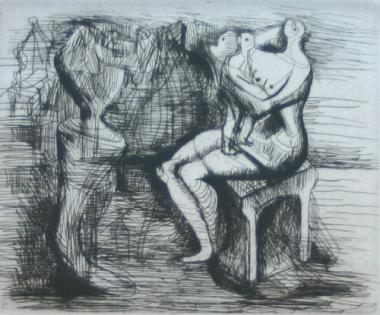 Seated Mother & Child (1951)