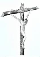 Thief on the cross by Brian Hanscomb RE