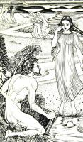 Odysseus & Nausicaa by John Buckland-Wright