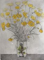 Buttercups in Vase  by Mary Cossey