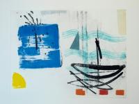Listening to Boats in Blue  by Rachel Anne Grigor