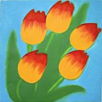 Blue Sky Tulips by Susie Perring