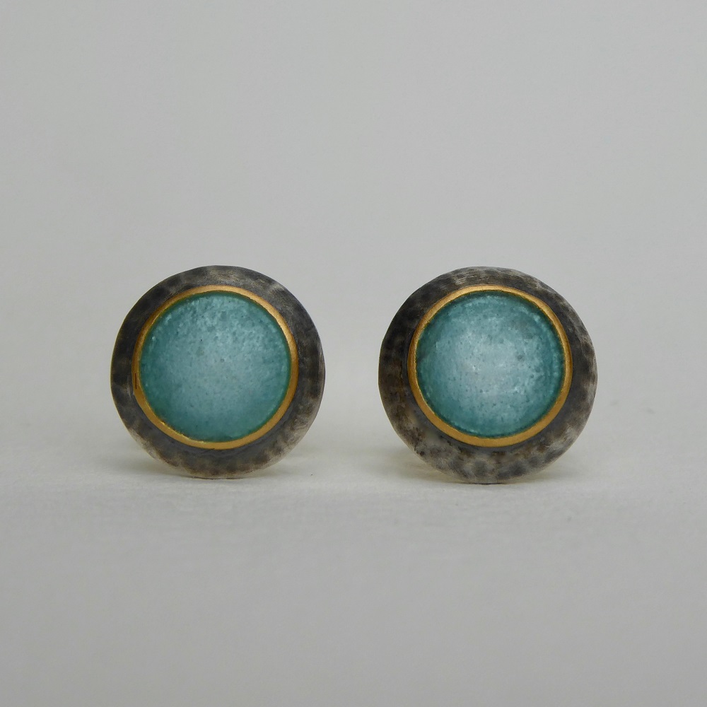 Bright Blue Domed Studs