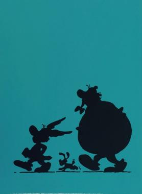 Asterix, Obelix and Dogmatix in Silhouette