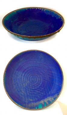 Large Blue Platter