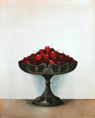 Cherries in a Silver Bowl