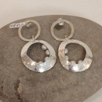 XXL Oyster and Pearl Drop/Stud Earrings by Ann Bruford