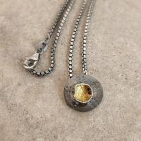 Tiny Closed Limpet Pendant  by Ann Bruford