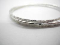 Heavy Weight sterling silver bangle  by Ann Bruford