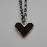 Black Heart Pendant by Zsuzsi Morrison